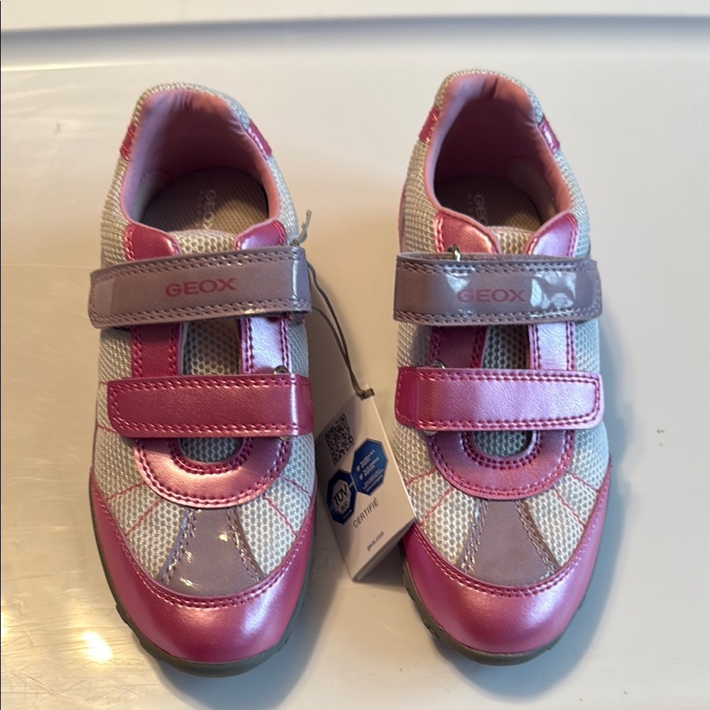 Geox Kids' Pink and Gray Shoes